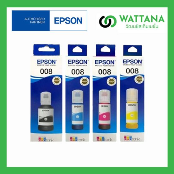 Epson INK Refill 008 Set 4 Colors (Black/Cyan/Magenta/Yellow)